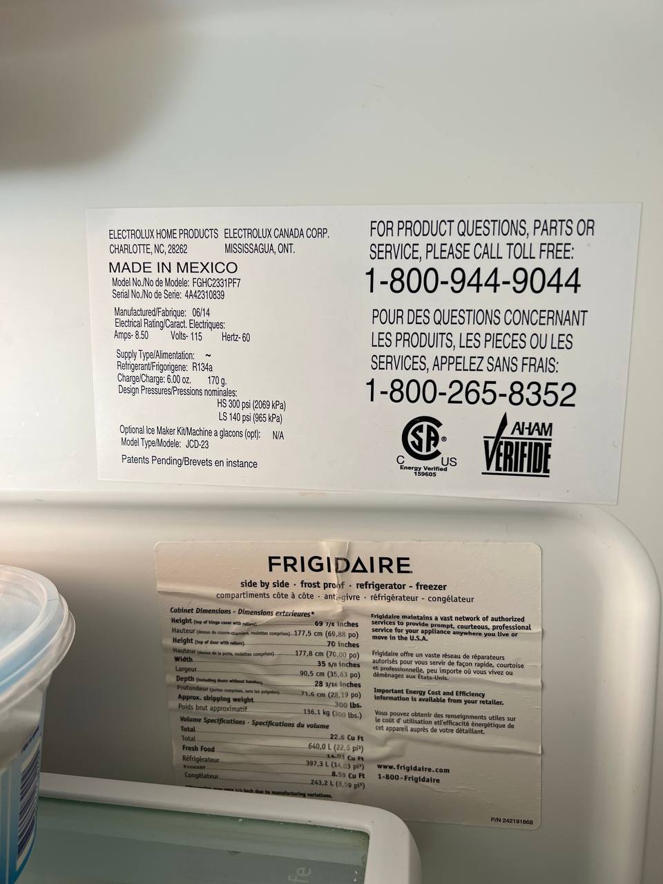 Fridge Frigidaire Repair Point Loma San Diego County, CA, US