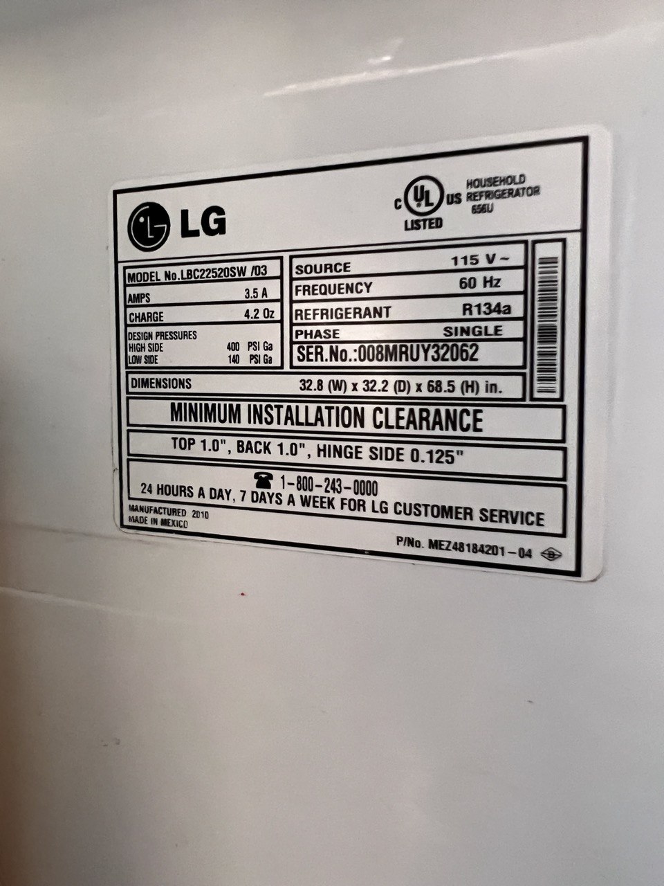 Fridge LG Repair Imperial Beach San Diego County, CA, US