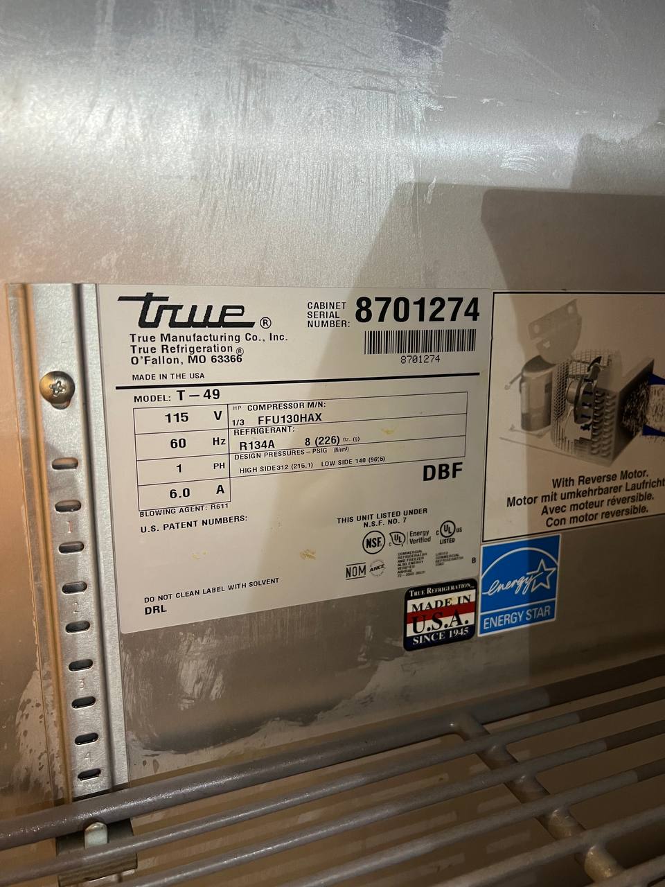 Commercial Fridge True Repair Poway San Diego County, CA, US