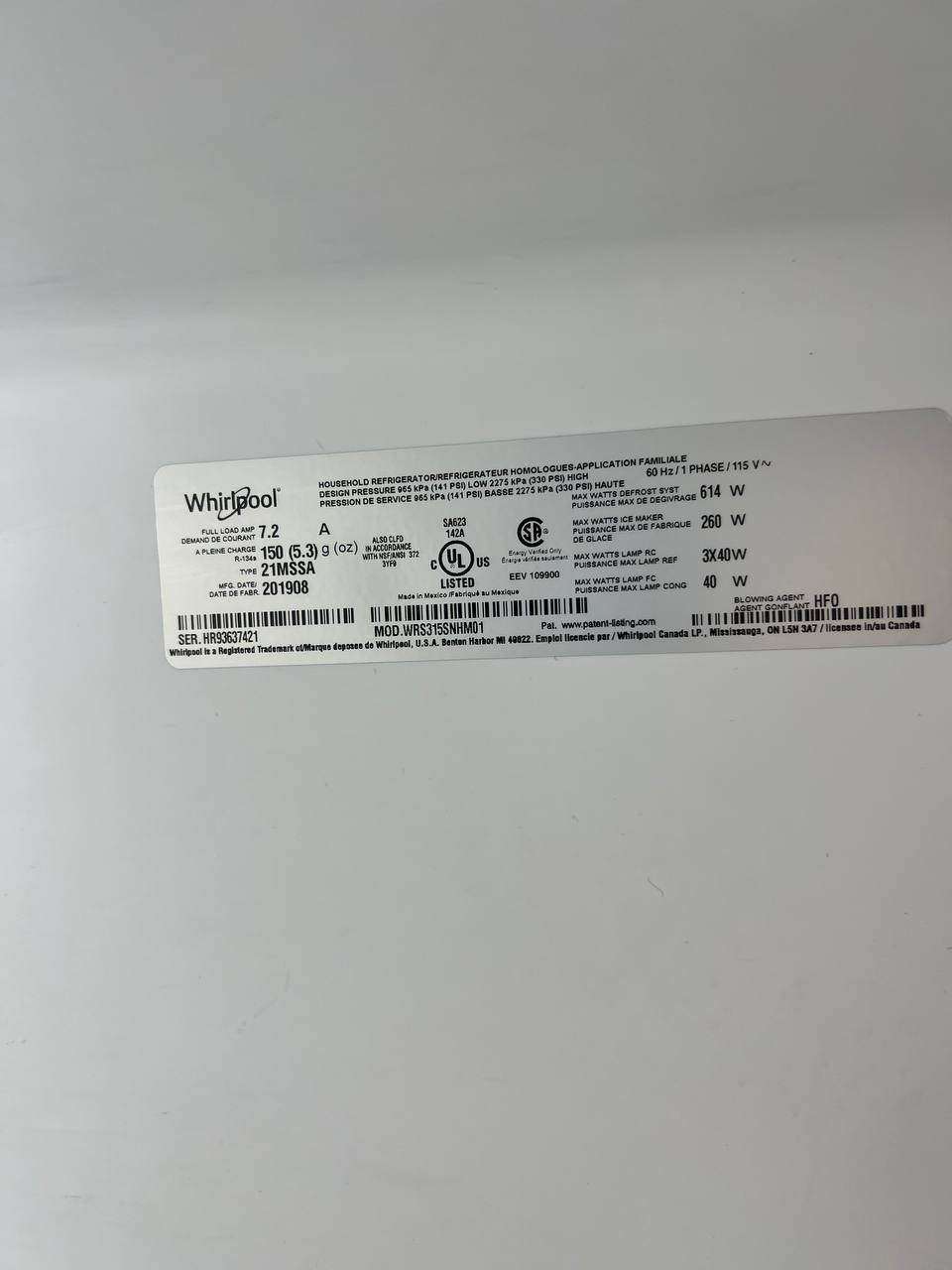 Fridge Whirlpool Repair El Cajon San Diego County, CA, US