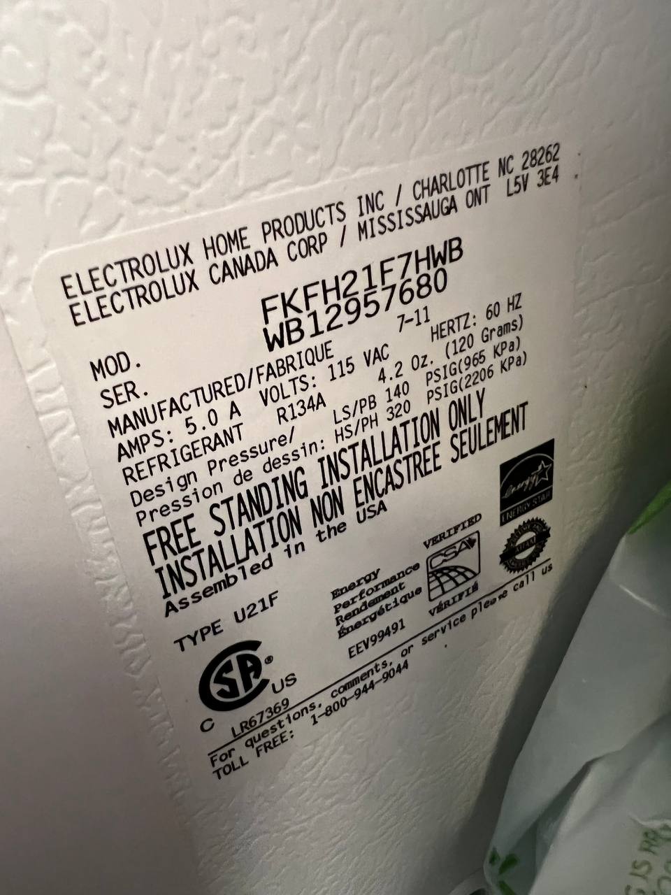 Freezer Frigidaire Repair Coronado San Diego County, CA, US