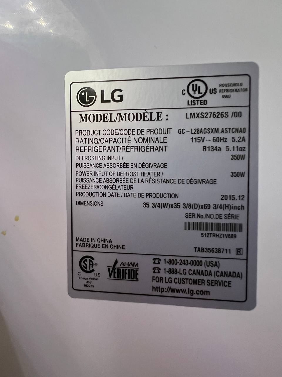 Fridge LG Compressor Replacement San Diego, CA, US