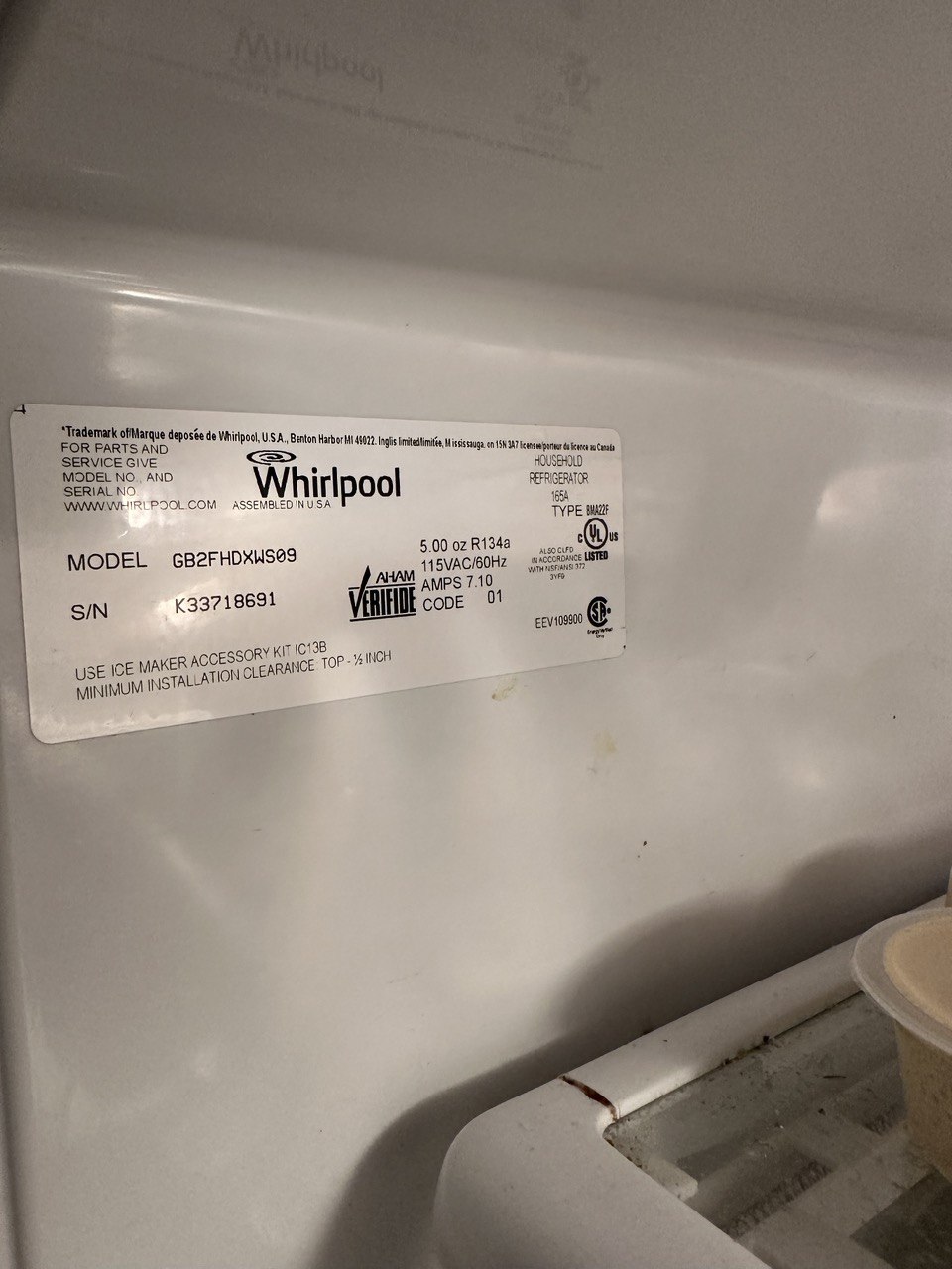 Fridge Whirlpool Refrigerator Repair