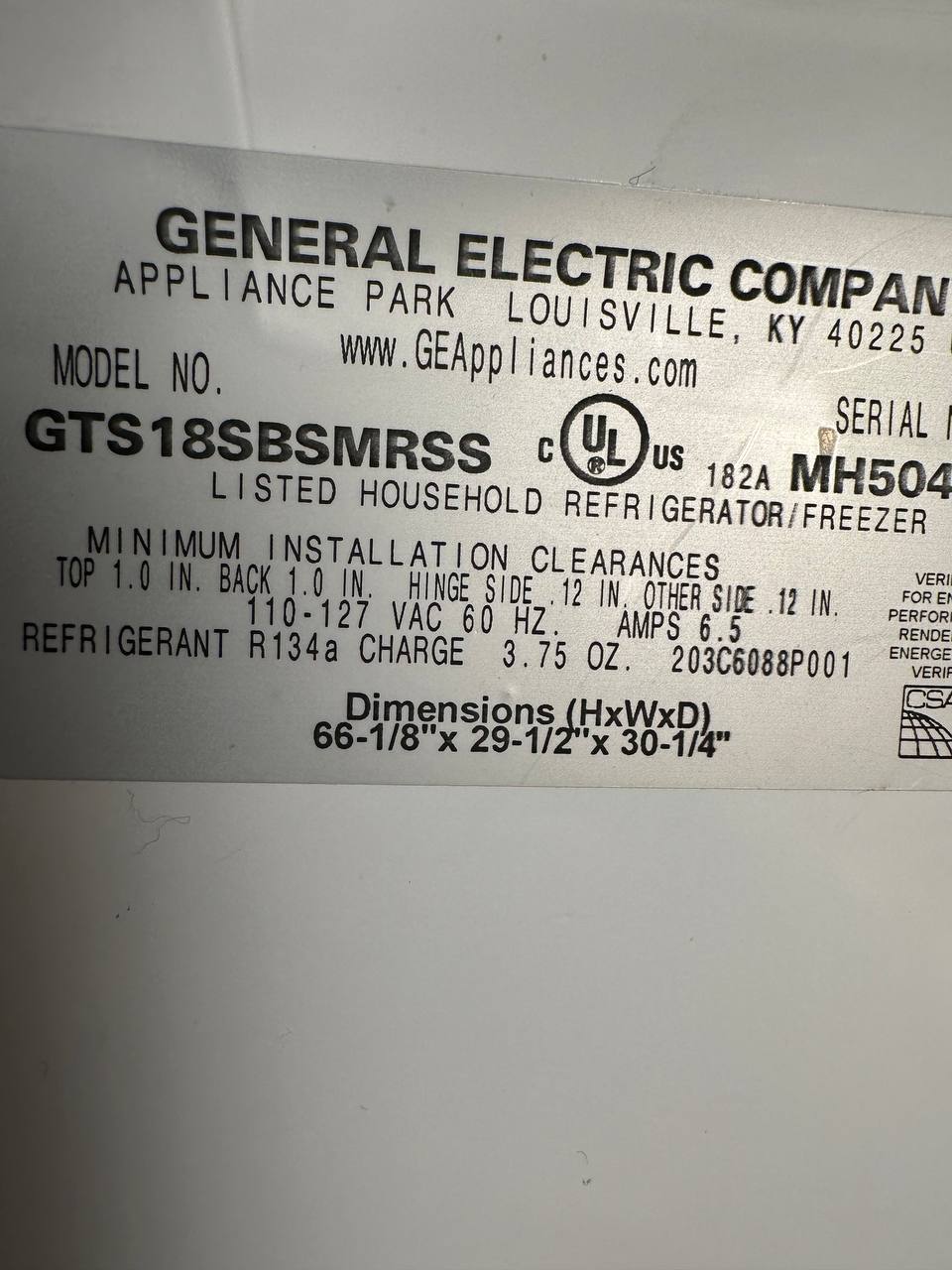 Fridge GE Repair Mira Mesa San Diego County, CA, US