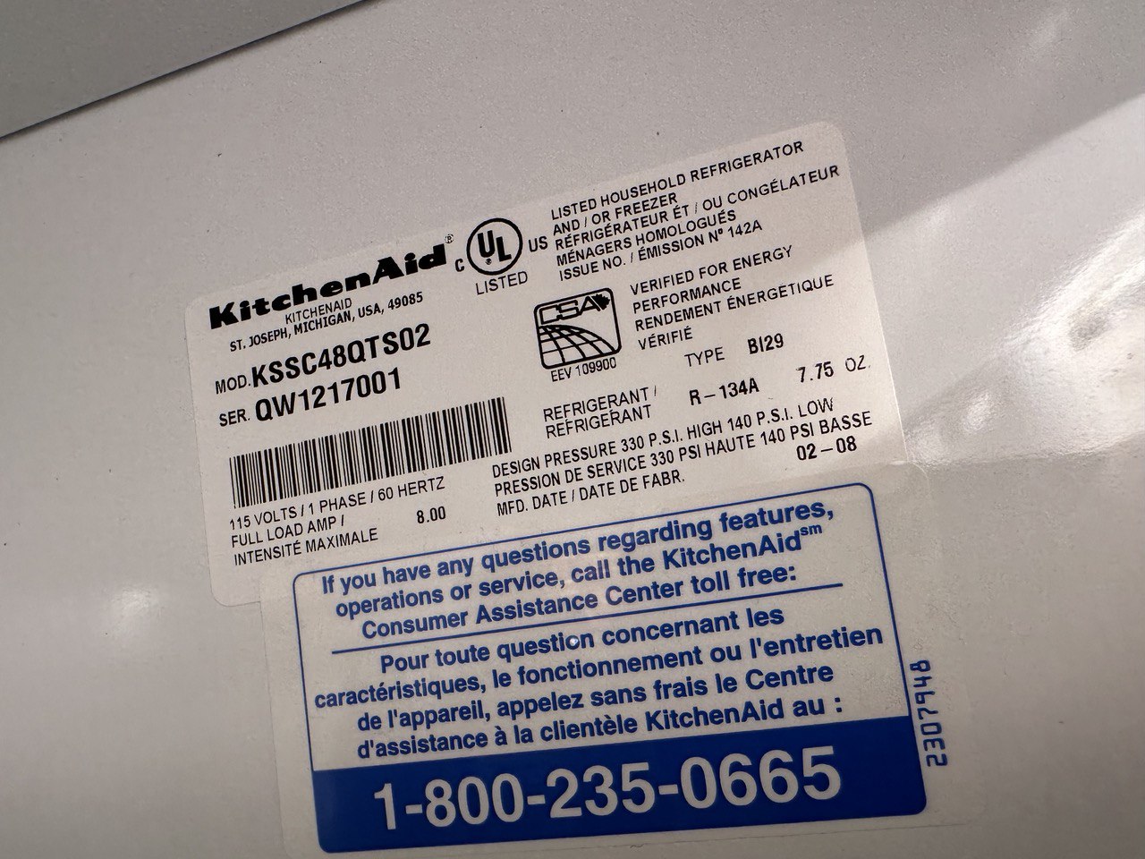 Fridge KitchenAid Repair Santee San Diego County, CA, US